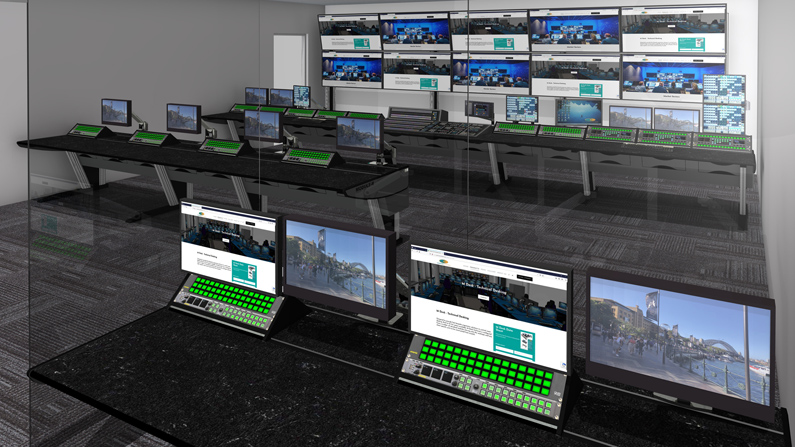 Custom Consoles MediaWall, Module-R and MDesk-Technical Go Live for New TV Production Hub